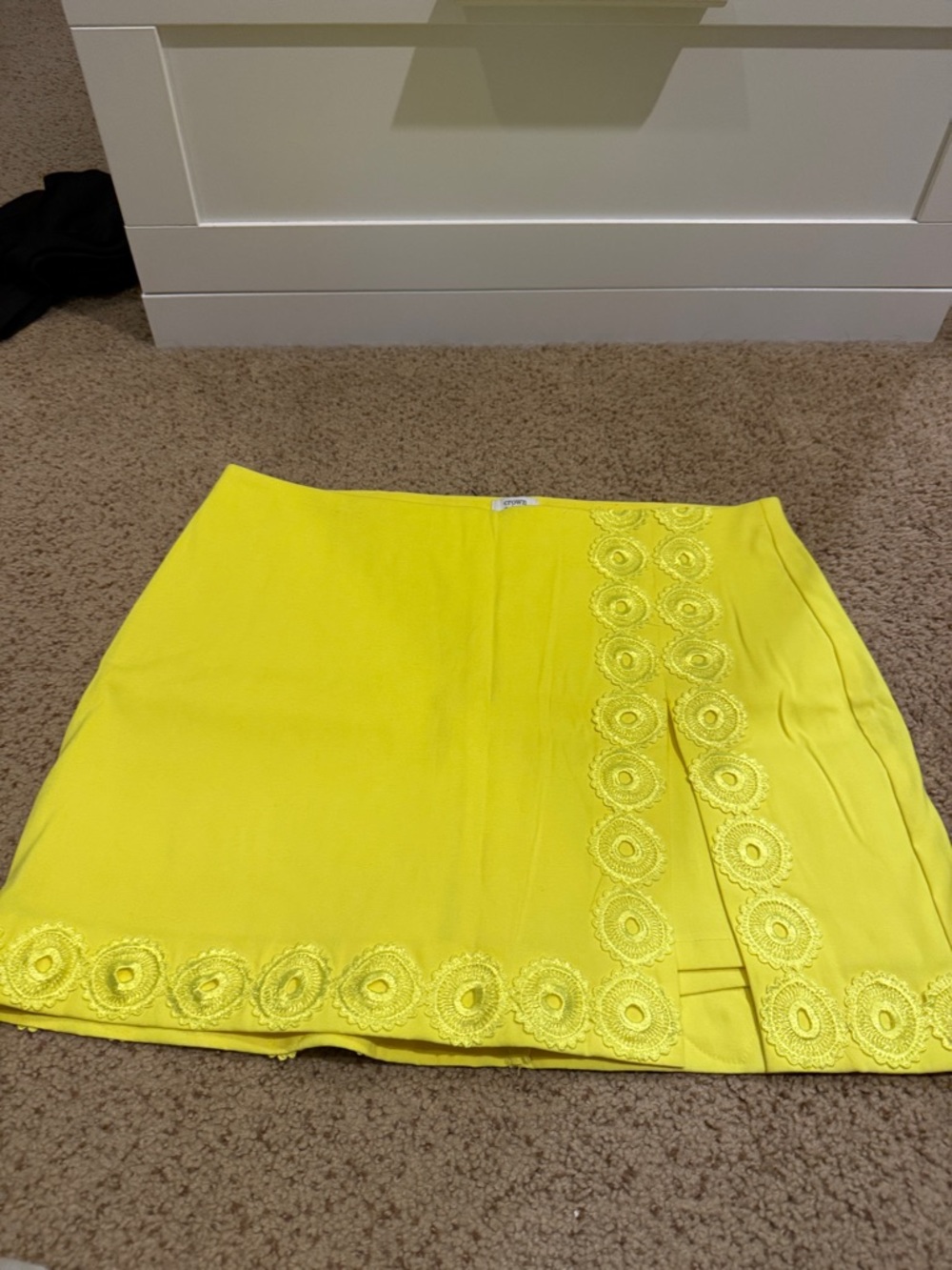 crown & ivy Yellow Floral-Trim Skort